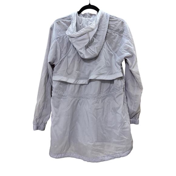 Lululemon In The Clear Hooded Jacket Silver Lilac Size 6 Lightweight Zip Front - Picture 8 of 9